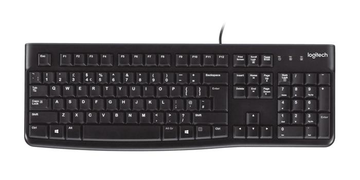 Logitech K120, klávesnice, USB, ukrajinská