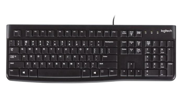 Logitech K120, klávesnice, USB, US