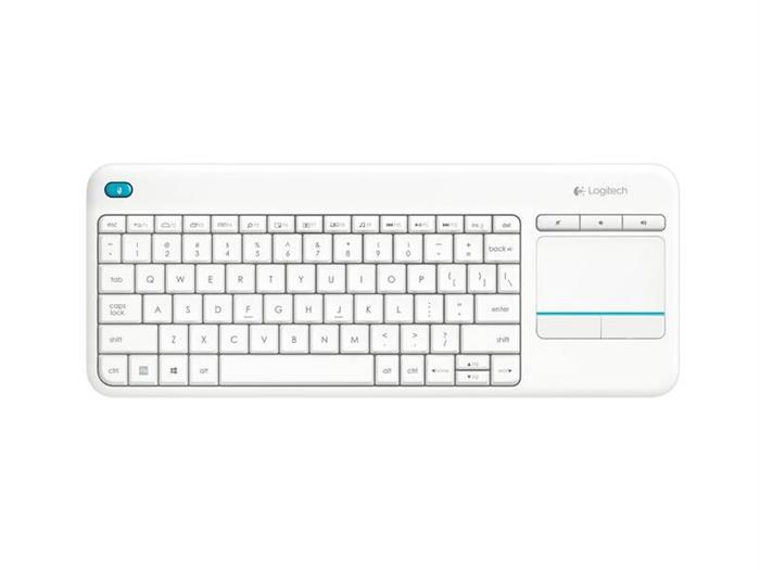 Logitech Wireless Touch Keyboard K400 Plus (CZ) bílá