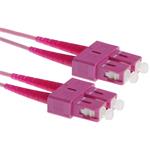 Masterlan optický patch cord, SCupc/SCupc, Duplex, Multimode 50/125, OM4, 1m