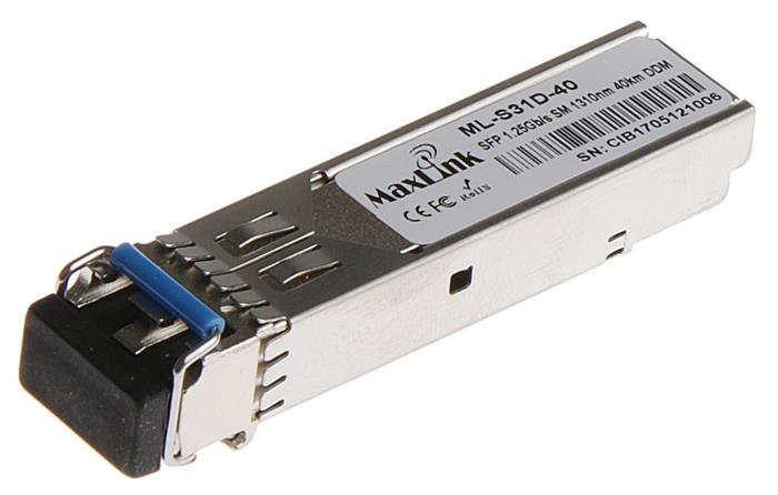 MaxLink 1.25G SFP optický modul, SM, 1310nm, 40km, 2x LC konektor, DDM, Cisco compatible