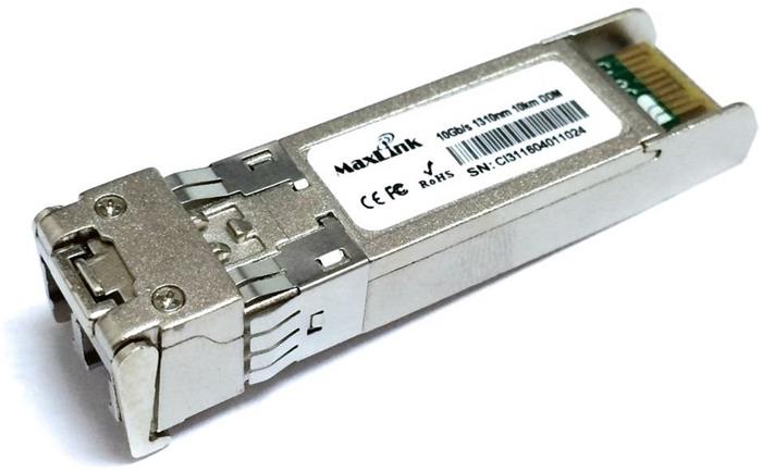 MaxLink 10G SFP+ optický modul, venkovní -40°C, SM, 1310nm, 10km, 2x LC konektor, DDM, Cisco compatible