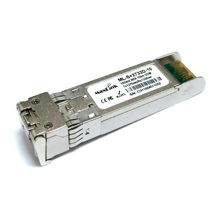 MaxLink 10G SFP+ optický modul, WDM, SM, Tx 1270/Rx1330nm, 10km, 1x LC konektor, DDM, Cisco compatible