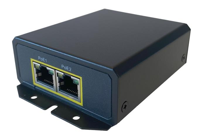 MaxLink MAXPI60EXT1x2 průmyslový PoE extender - 802.3af/at, 60W, 1Gbit, 2xPoE