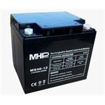 MHPower battery MS40-12, olověný akumulátor AGM 12V/40Ah, Faston F2