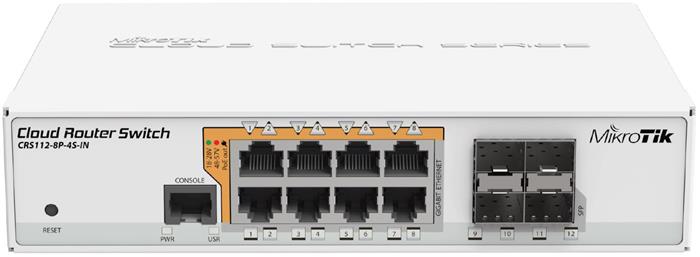 MikroTik Cloud Router Switch CRS112-8P-4S-IN