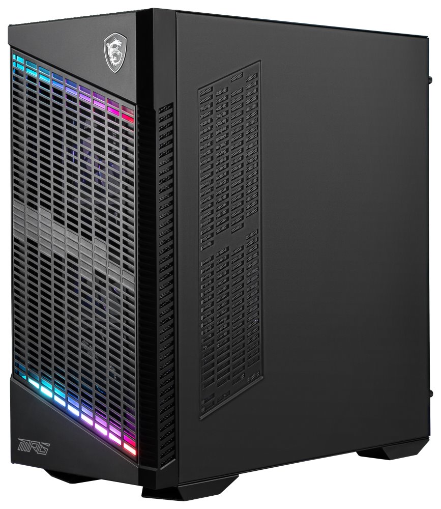 MSI MPG VELOX 100P AIRFLOW, mid tower skříň, 1x USB-C, 2x USB 3.0, černá