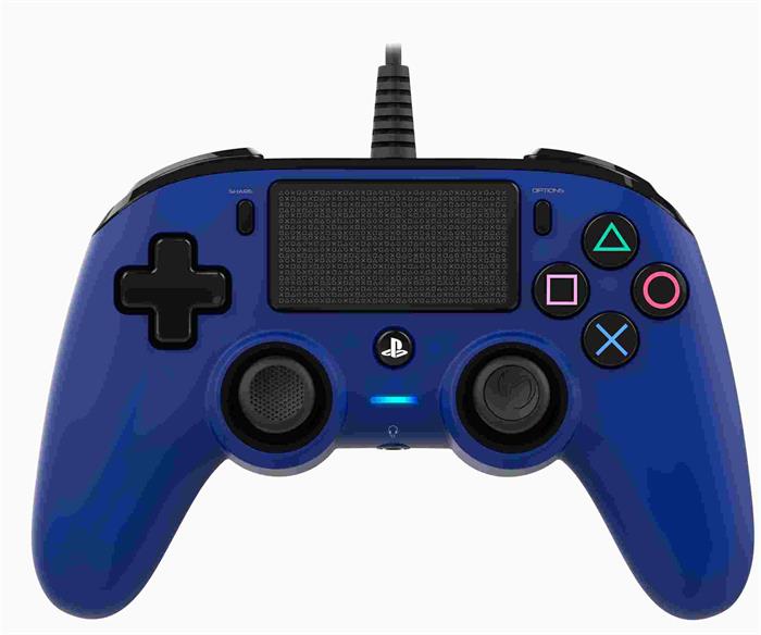 Nacon Wired Compact Controller - ovladač pro PlayStation 4 - modrý