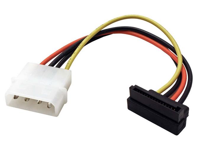 Napájecí redukce molex -> SATA (lomený dolů), 15cm