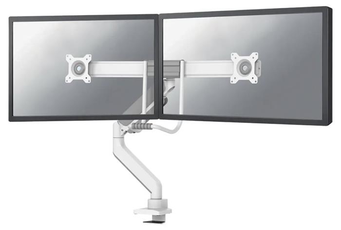 Neomounts DS75-450WH2 / Screen Desk Mount 2 screens(topfix clamp &grommet) / White