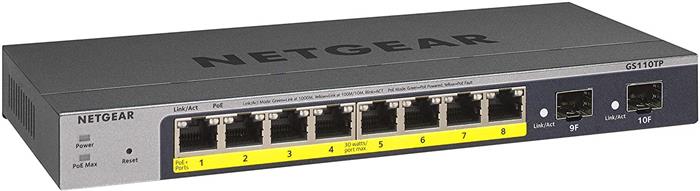 Netgear 10Port Switch 10/100/1000 GS110TP v3, PoE 55W