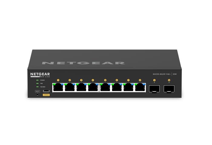 NETGEAR 10PT M4250-8G2XF-POE+ Managed Switch