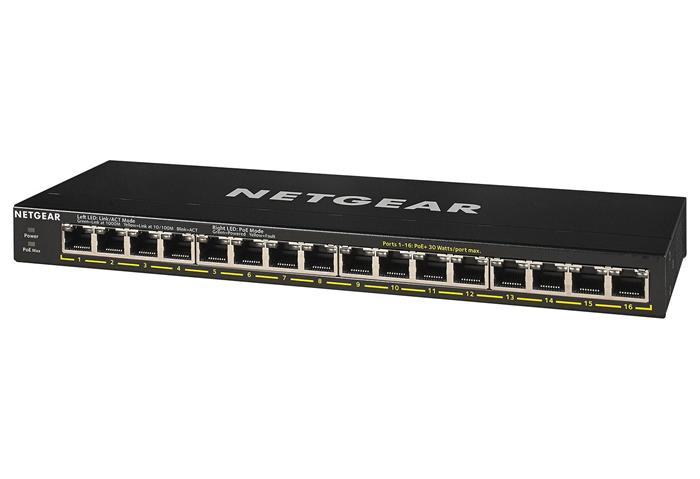 Netgear 16Port Switch 10/100/1000 GS316PP, PoE 183W