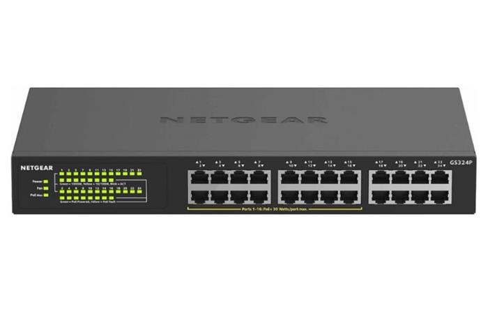 Netgear 24Port Switch 10/100/1000 GS324P, PoE 190W