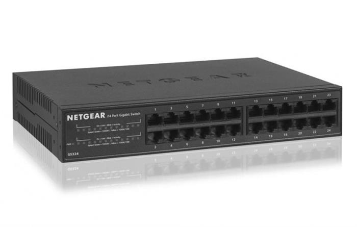 Netgear GS324T - S350 Series 24-port Gigabit Smart Managed Switch, 2x SFP, fanless