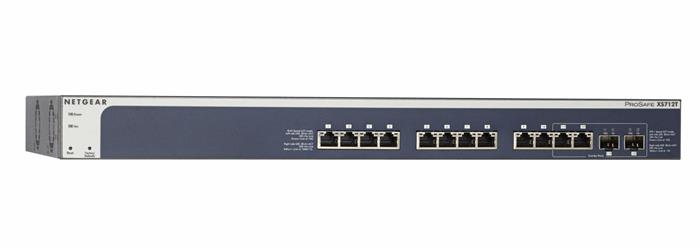 Netgear XS712T-100NES, 12x 10GbE RJ45, 2x shared 10GbE SFP+