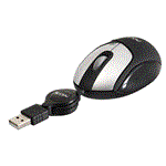 NGS FLEA OPTICAL MOUSE, Optická myš k notebooku s navijákem, USB