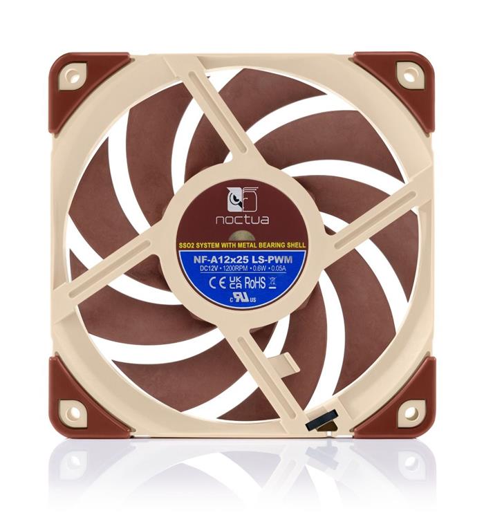 Noctua NF-A12x25-LS-PWM, 120x120x25 mm, 1200 RPM, 4-pin