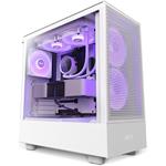 NZXT skříň H5 Flow RGB edition / 2x120 mm fan / USB 3.0 / USB-C 3.1 / RGB / průhledná bočnice / mesh panel / bílá