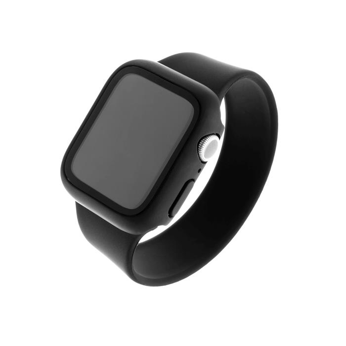 Ochranné pouzdro FIXED Pure+ s temperovaným sklem pro Apple Watch 44mm, černé