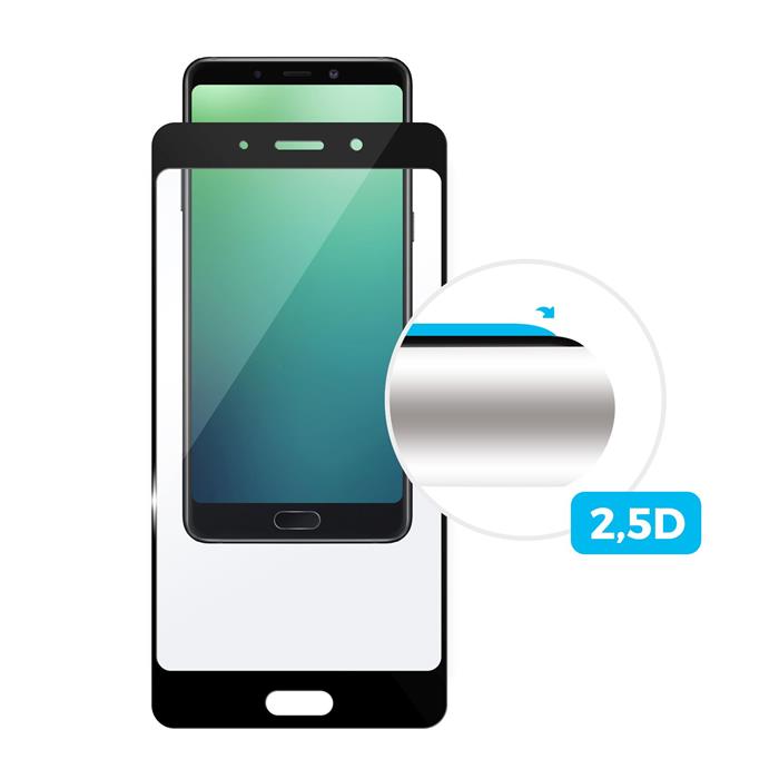Ochranné tvrzené sklo FIXED Full-Cover pro Samsung Galaxy A80, lepení přes celý displej, černé