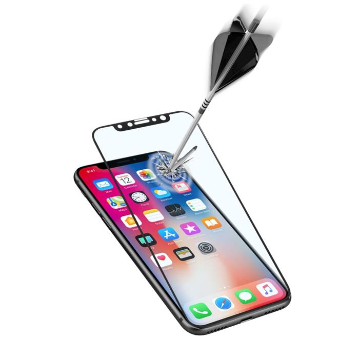 Ochranné tvrzené sklo pro celý displej Cellularline CAPSULE pro Apple iPhone X