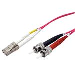 Optický patchkabel LC-ST 50/125 (multimode), 2mm, duplex, OM4, LSOH, 7,5m