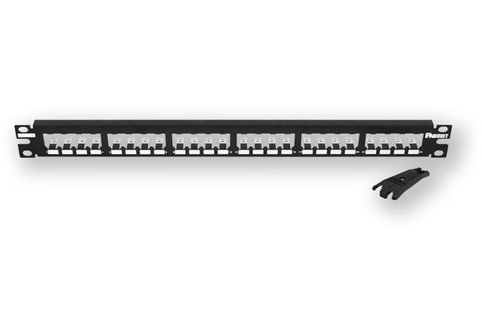 Panduit modulární patch panel 24port, 1U, celokovový