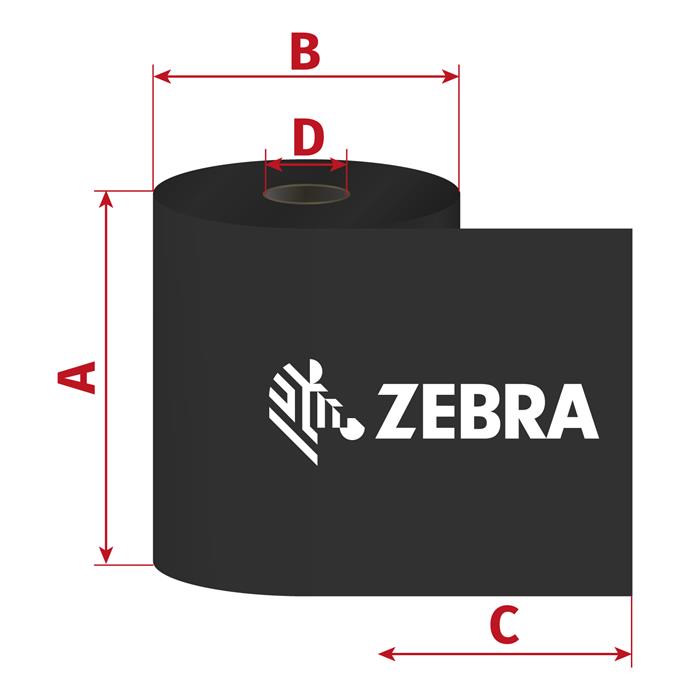 Páska Zebra 110mm x 74m, TTR, 3200 vosk/pryskyřice, 1ks