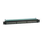 Patchpanel 19'' kat. 6 STP, 24 portů, černý