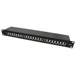 Patchpanel 19'' kat. 6a STP, 24 portů, černý