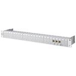 Patchpanel pro 19", stíněný, 24 portů, 24x MC modul kat. 6a 180°, šedá