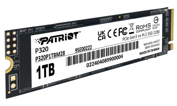 Patriot P320 1TB SSD M.2 2280 (PCIe 3.0), 3000R/2200W