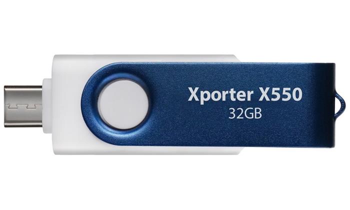 PATRIOT Xporter X550 32GB / USB Typ-A + USB Typ-C / USB 3.2 Gen 1 / bílo-modrá