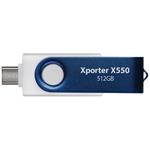 PATRIOT Xporter X550 512GB / USB Typ-A + USB Typ-C / USB 3.2 Gen 1 / bílo-modrá