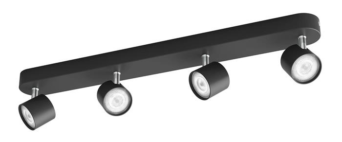 PHILIPS bodové světlo STAR bar/tube black 4x4.5W SELV Dim - černá