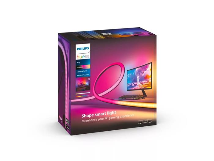 Philips Hue Gradient Lightstrip pro počítače PC 24/27", 3x LED pásek 15 W, 700 lm