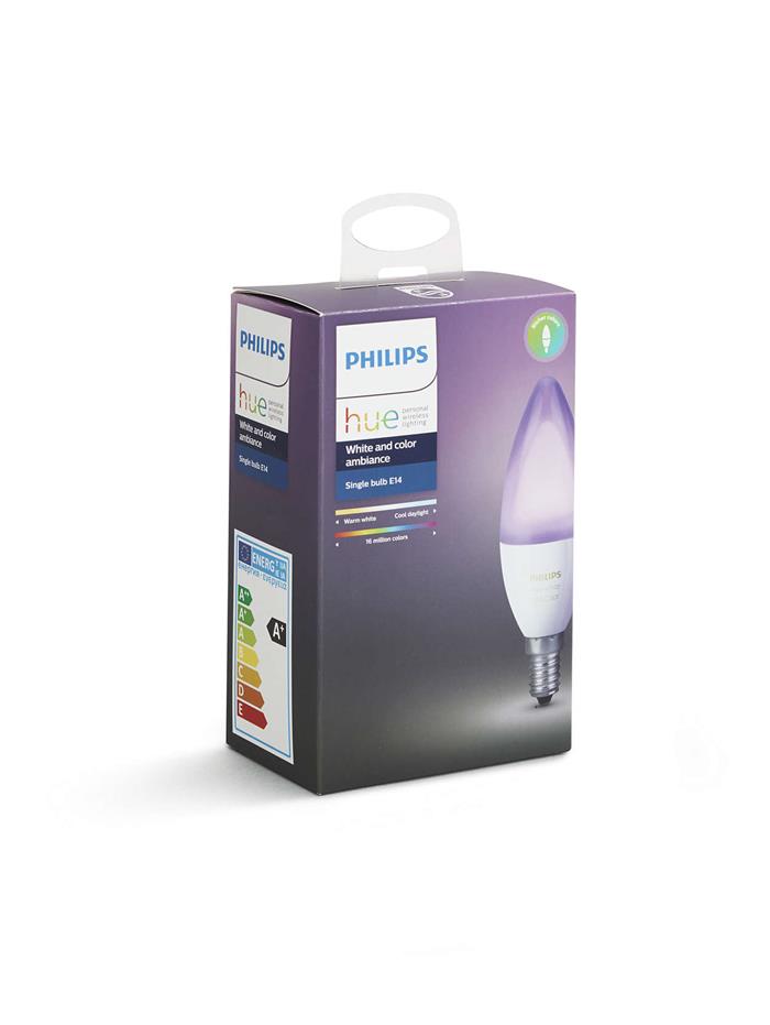 PHILIPS Hue White and Color Ambience, žárovka svíčková 6W E14 B39 DIM ZB+BT