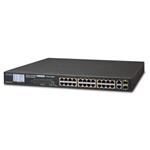 Planet FGSW-2622VHP PoE switch, 24x100,2x1000-TP/SFP, LCD, VLAN, IEEE 802.3at<300W