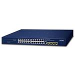 PLANET GS-4210-24T4SR switch L2/L4 spravovatelný, 24x 1GE, 4x 1G SFP, duální napájení, fanless