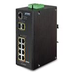 PLANET IGS-10020PT Průmyslový Switch, 8x 10/100/1000 PoE (130W) + 2x 100/1000 SFP, Management, -40 +75°C