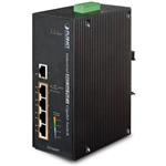 Planet IGS-504HPT, PoE switch 5x 1000Base-T, 802.3at až 120W, DIN, IP30, -40 až +75 st.C, ESD+EFT