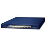 Planet SGS-6310-16S8C4XR L3 switch, 24x1Gb SFP, 8x1Gb LAN comb, 4x10Gb SFP+, HW/IP stack, VSF/Clust. switch, 2x power-i