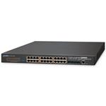 Planet SGS-6341-24P4X L2/L3 PoE switch 24x 1000Base-T,4x 10Gb SFP+, Web/SNMP,L3, ACL,IP stack, 802.3at 370W