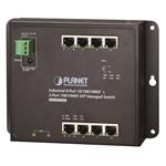 Planet WGS-4215-8T2S nástěnný switch 8x1000B-T,2x SFP, správa Web/SNMP, DIN,IP30, -40~75°C, dual DC,fanless