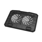 PORT chladící stojan na notebook COOLER PRO, 2x USB, černý