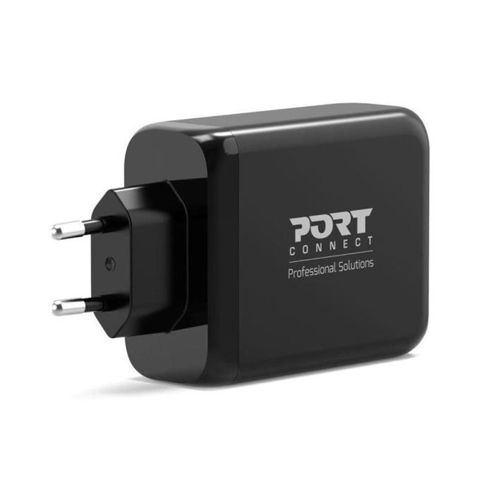 PORT síťová nabíječka pro USB-C a USB-A, 120 W, černá