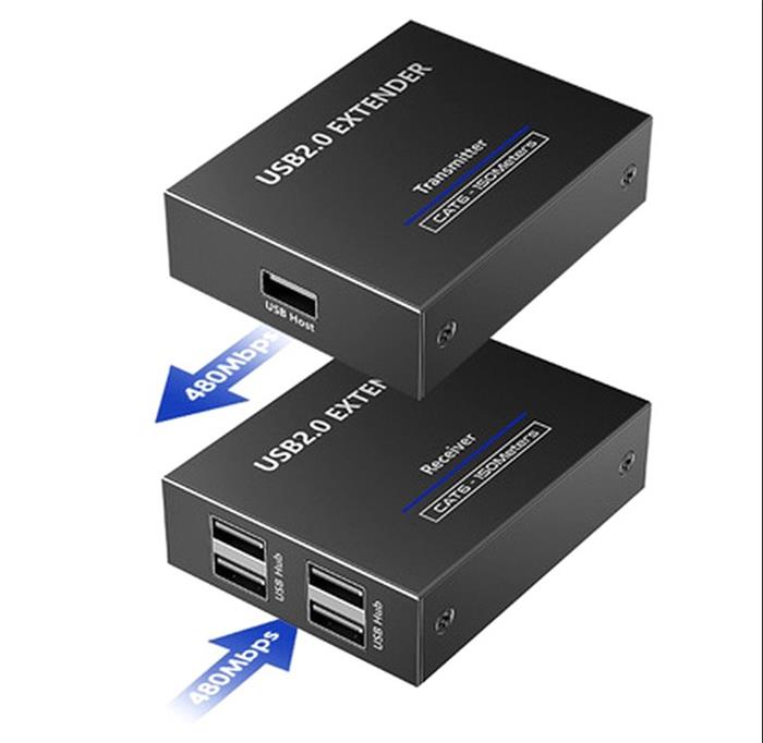 PremiumCord 4-portový USB 2.0 extender po Cat5/Cat5e/Cat6 do 150m