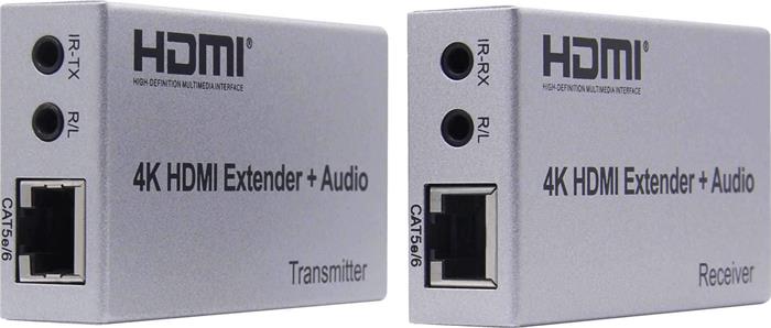 PremiumCord 4K HDMI extender na 100m přes Cat5e/Cat6, přenos Irda a Audio výstupy