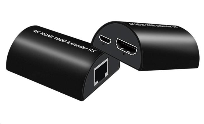 PremiumCord 4K HDMI extender na 100m přes jeden kabel Cat5e/Cat6